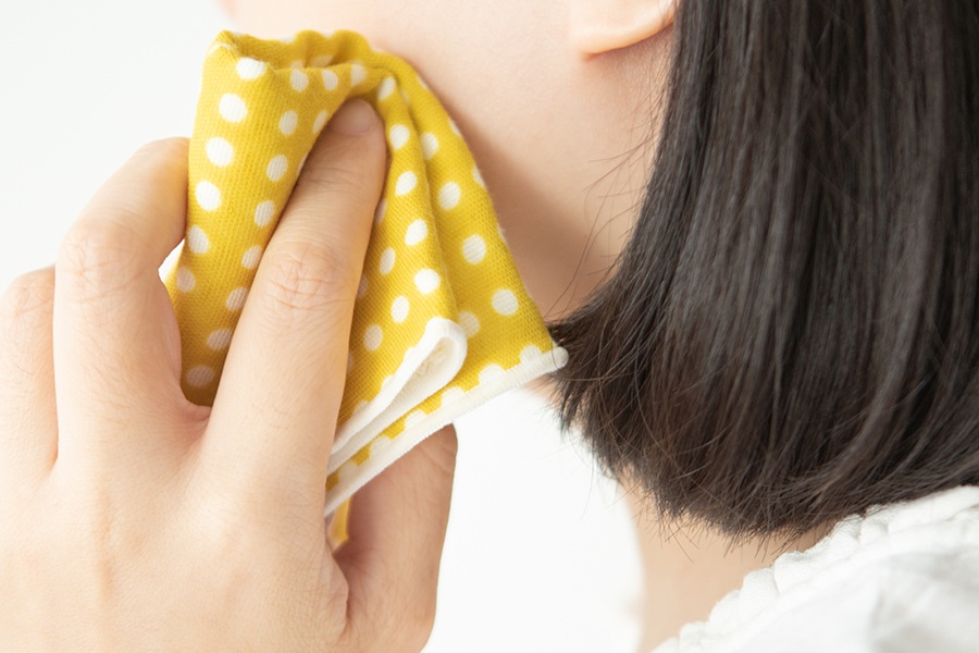 中川政七-京都 抑菌加工手帕 豆紋 黃