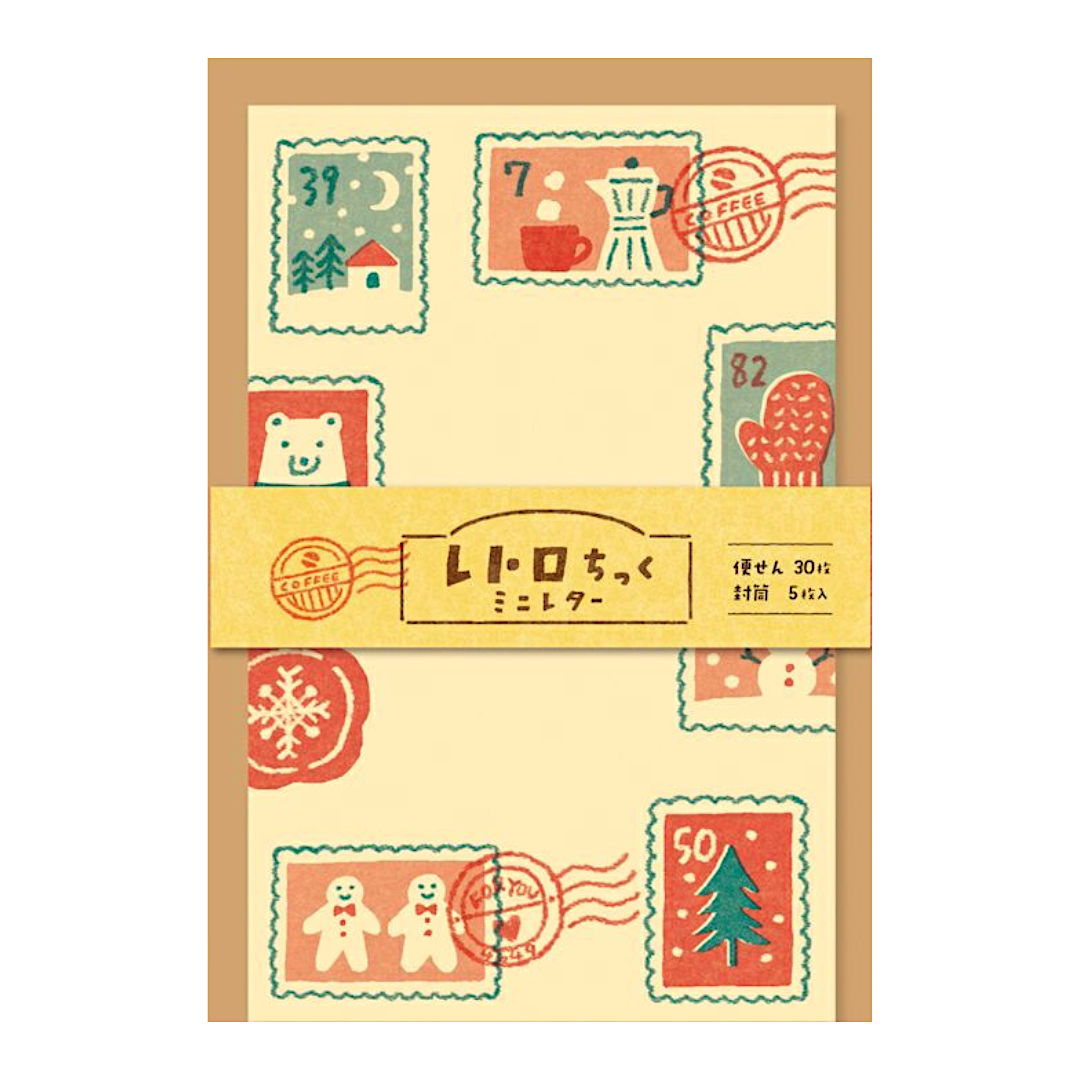 [Limited] Furukawashiko Mini Letter and Envelope Set－Winter Retro Series (Japanese Stationery Brand)