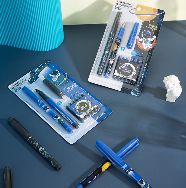 换囊钢笔（一套2支钢笔+6支蓝色墨囊）