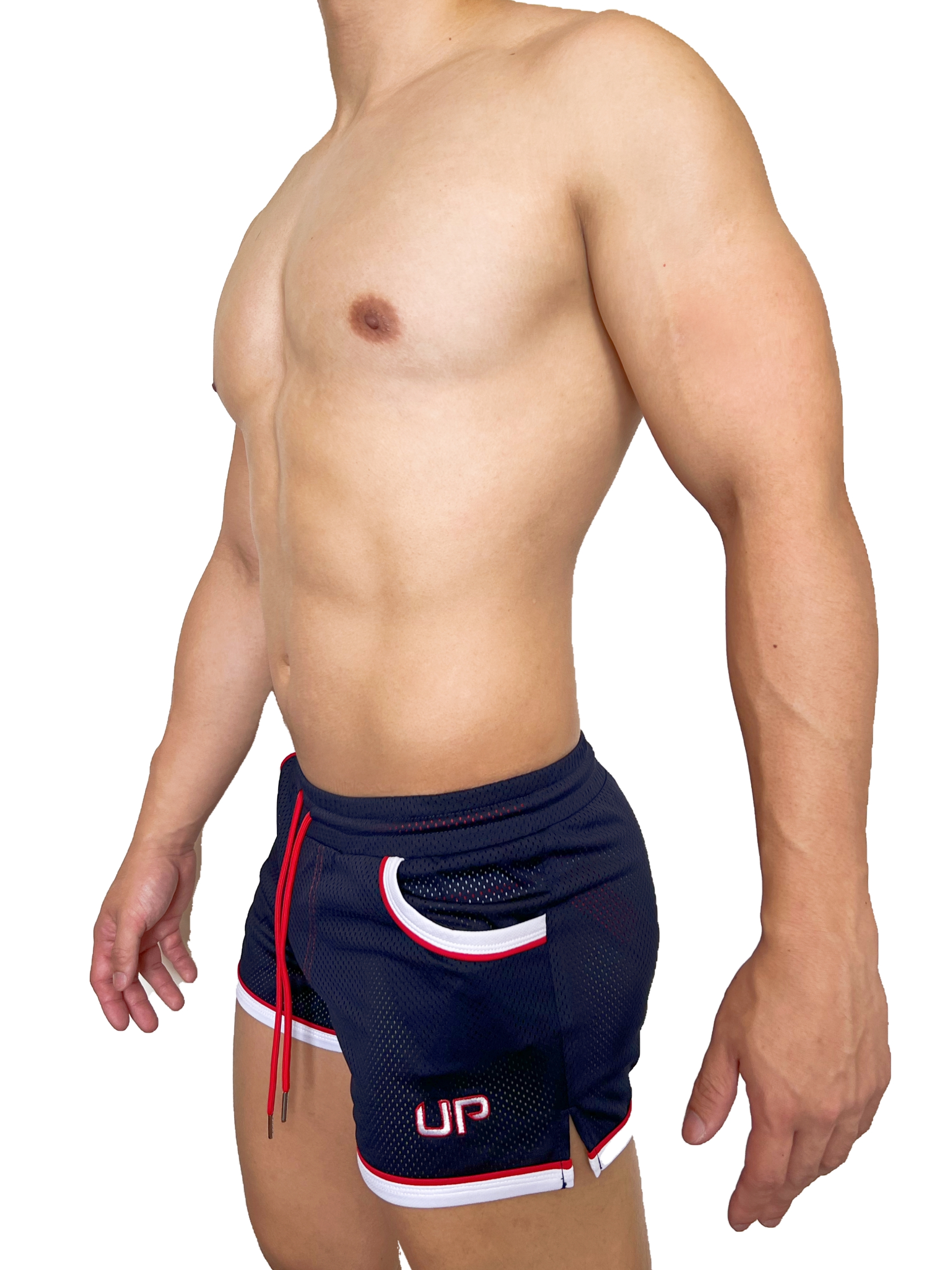 College Mesh Shorts 網布運動短褲 大學藍/紅