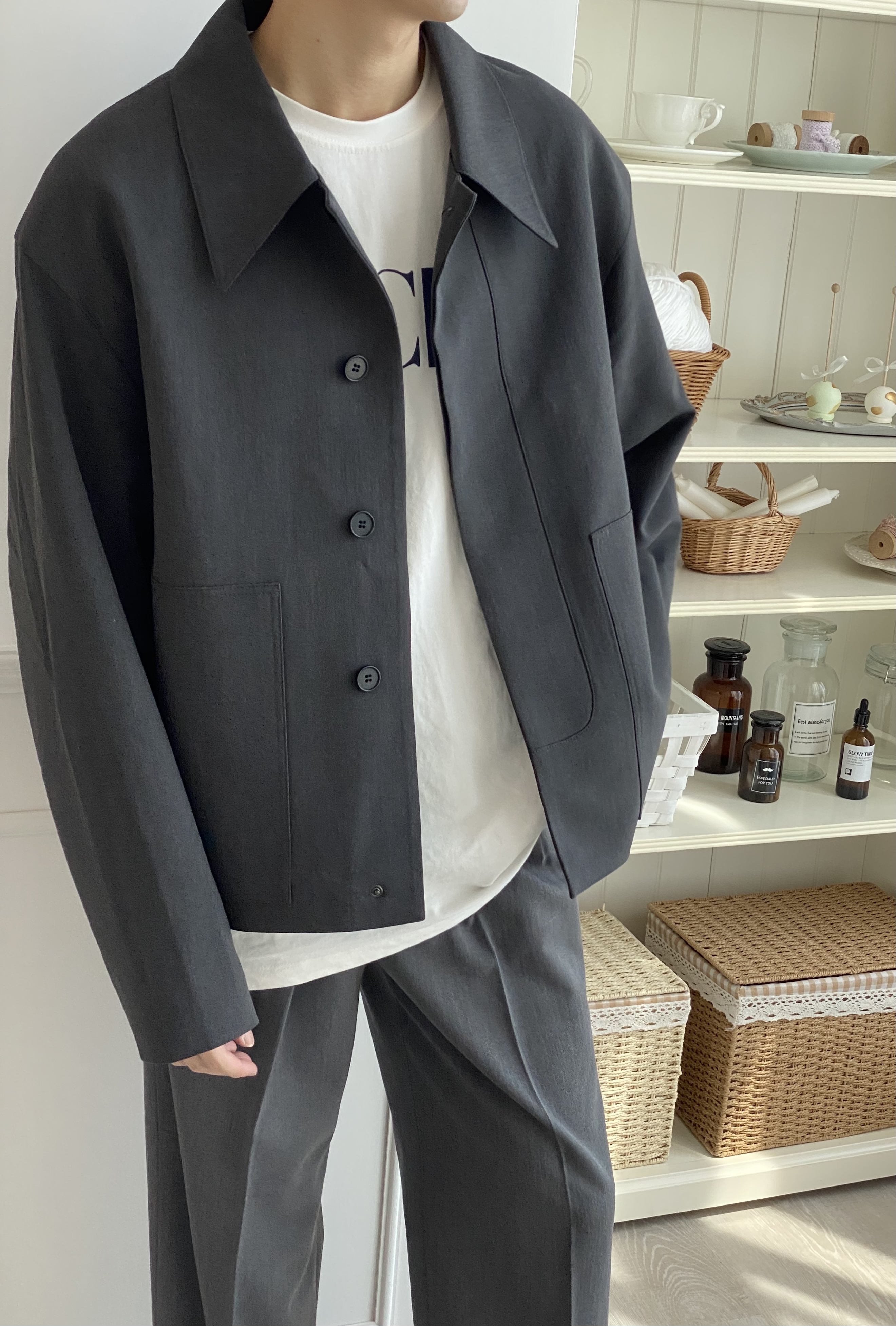 人気色 tilt The authentics Narrow Lapel Blouson | www.ankuramindia.com