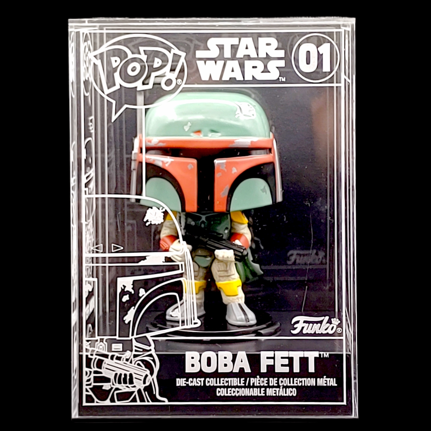 FUNKO POP<星球大戰StarWars>波巴費特(透明盒合金)-No.01