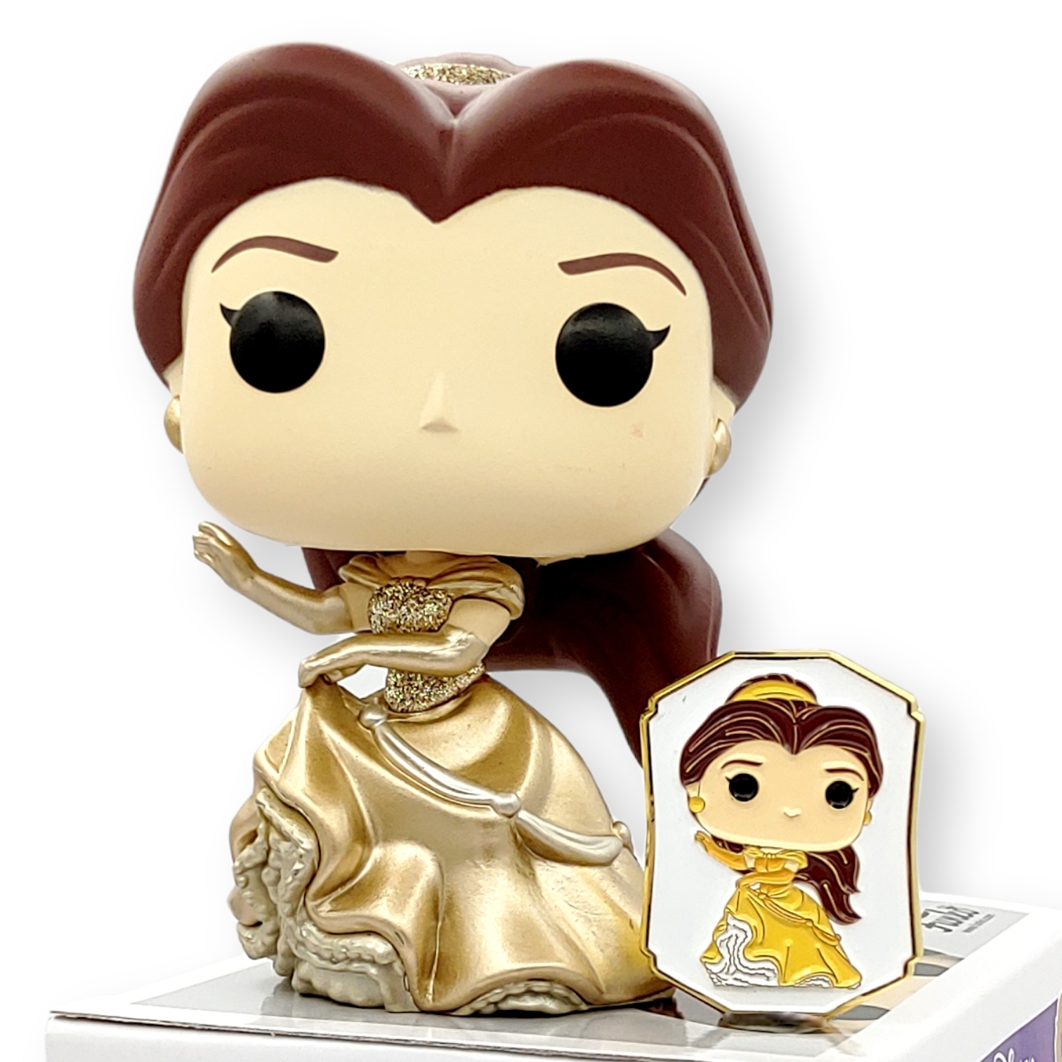 FUNKO POP終極公主<美女與野獸>貝兒公主(金鑽版連襟章) -No.221