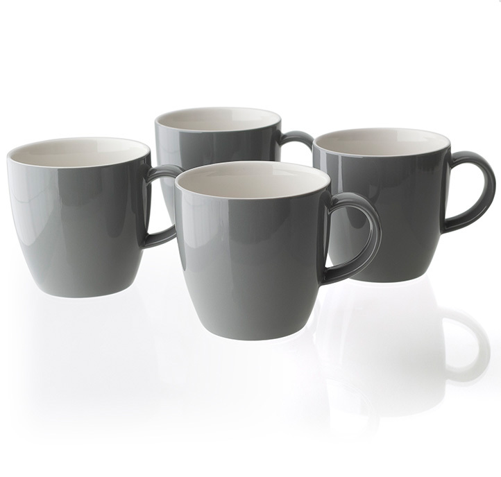 FORLIFE經典圓潤茶杯/咖啡杯單-灰