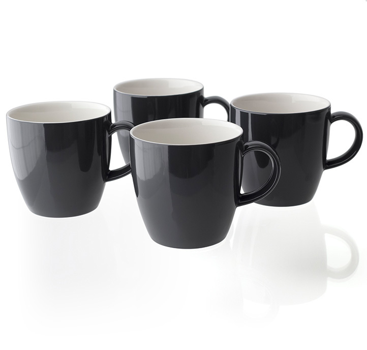 FORLIFE經典圓潤茶杯/咖啡杯單-碳黑