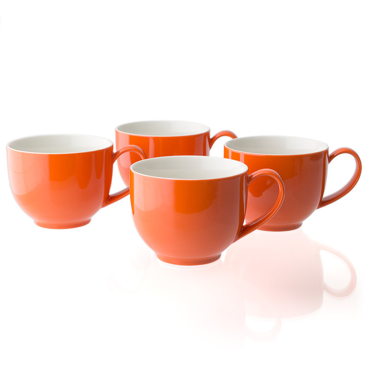 FORLIFE Q系列陶瓷茶杯/咖啡杯-紅蘿蔔橘
