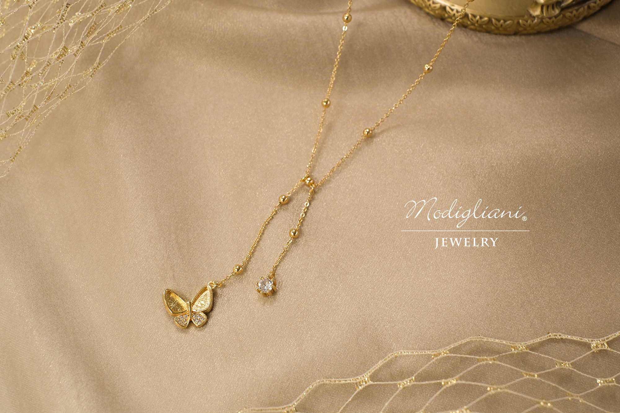 黃銅飾品,黃銅,氣質,蝴蝶,項鍊,精緻,18K金,鋯石,