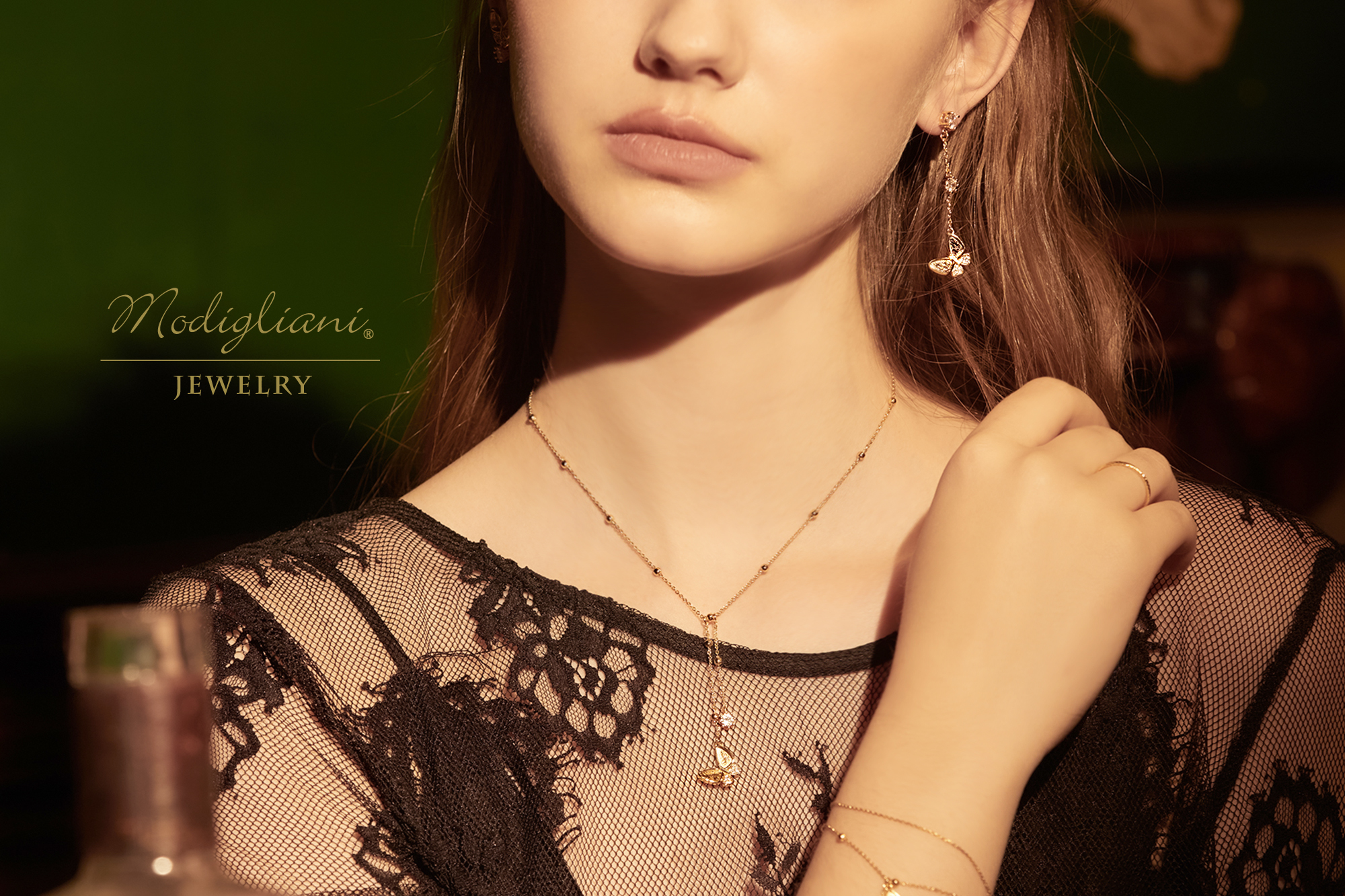 黃銅飾品,黃銅,氣質,蝴蝶,項鍊,精緻,18K金,鋯石,