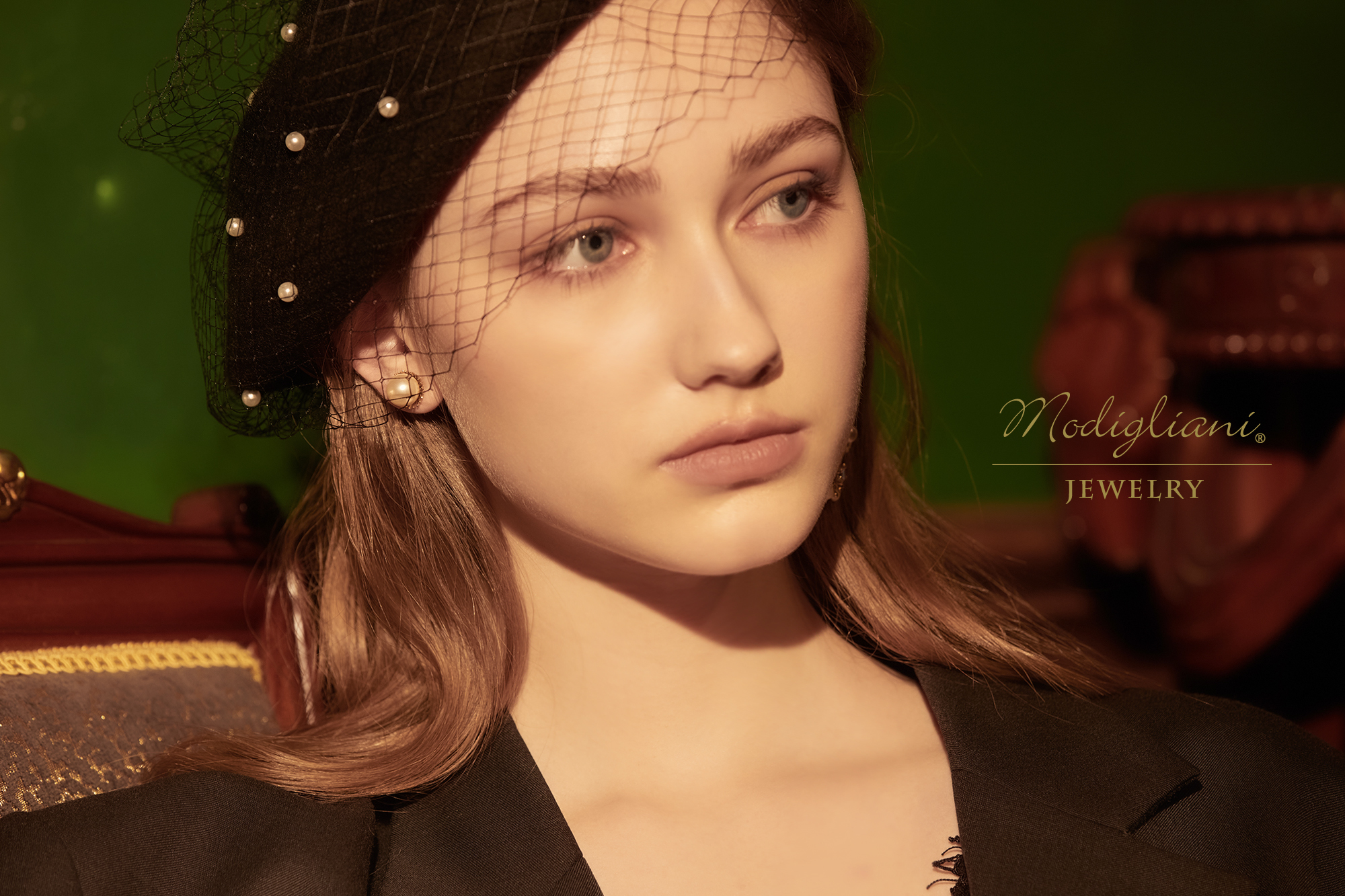 黃銅飾品,耳環,飾品,黃銅,鋯石,花草,個性,施華洛世奇水晶珍珠,兩戴式