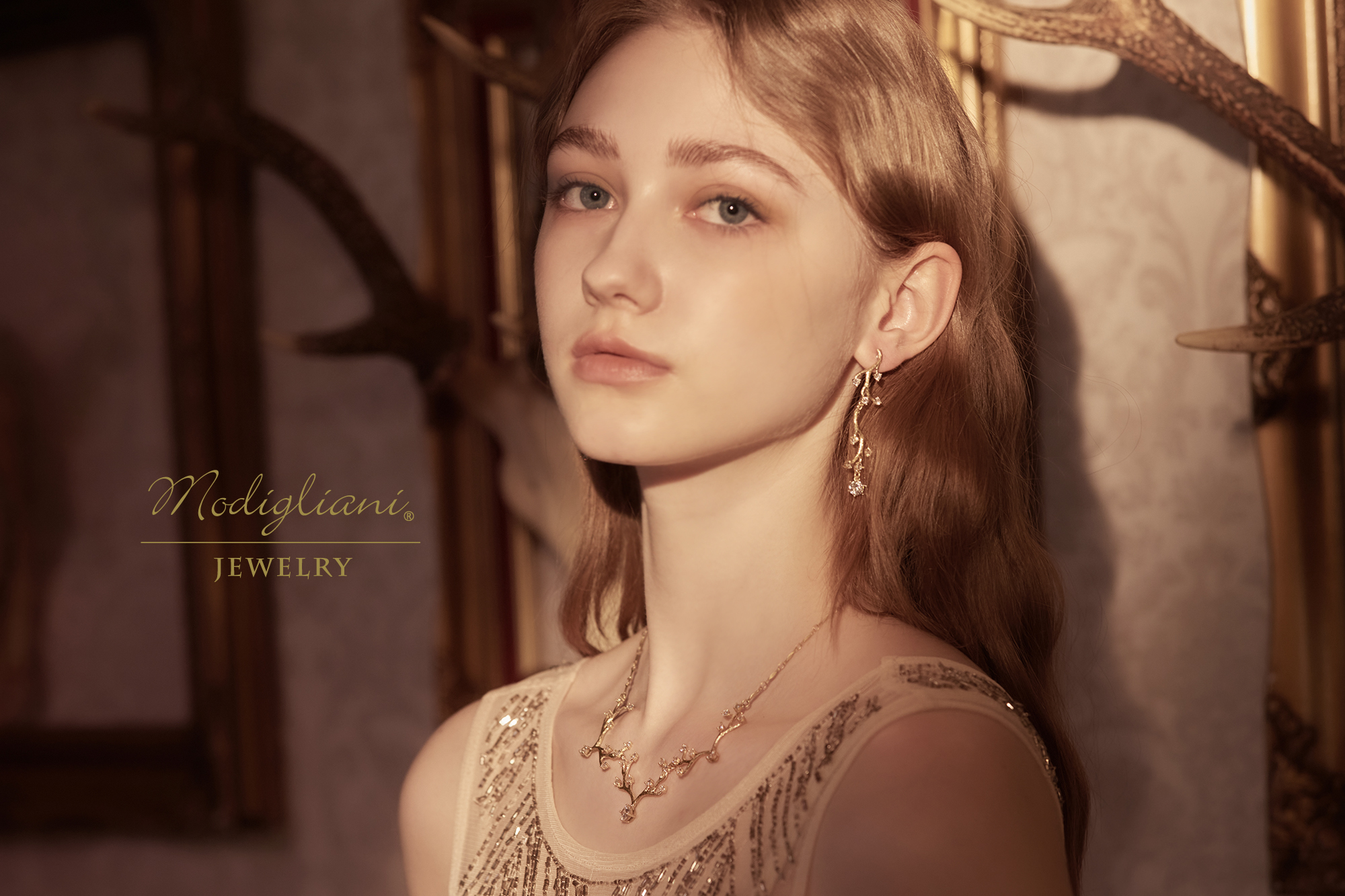 黃銅飾品,黃銅,百搭,項鍊,氣質,鋯石,花草,森林系