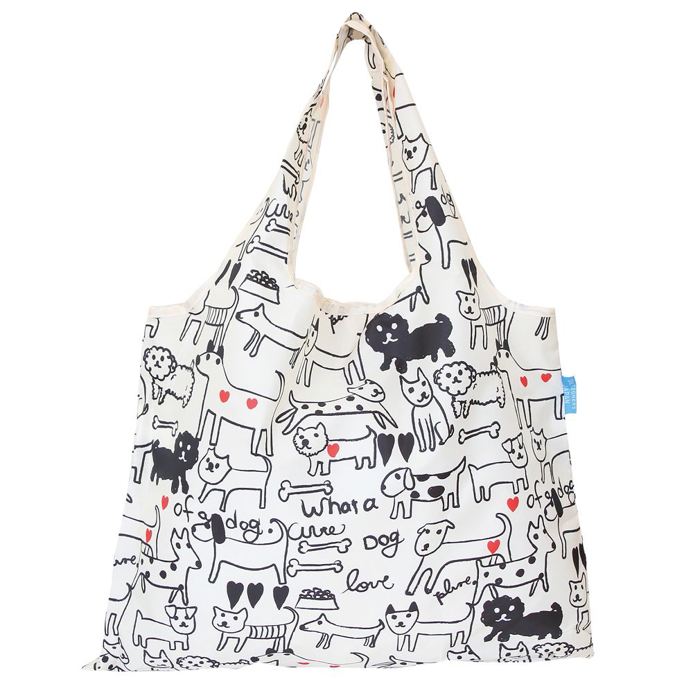 日本 Prairie Dog 設計包/環保袋/購物袋/手提袋  - 黑白狗狗