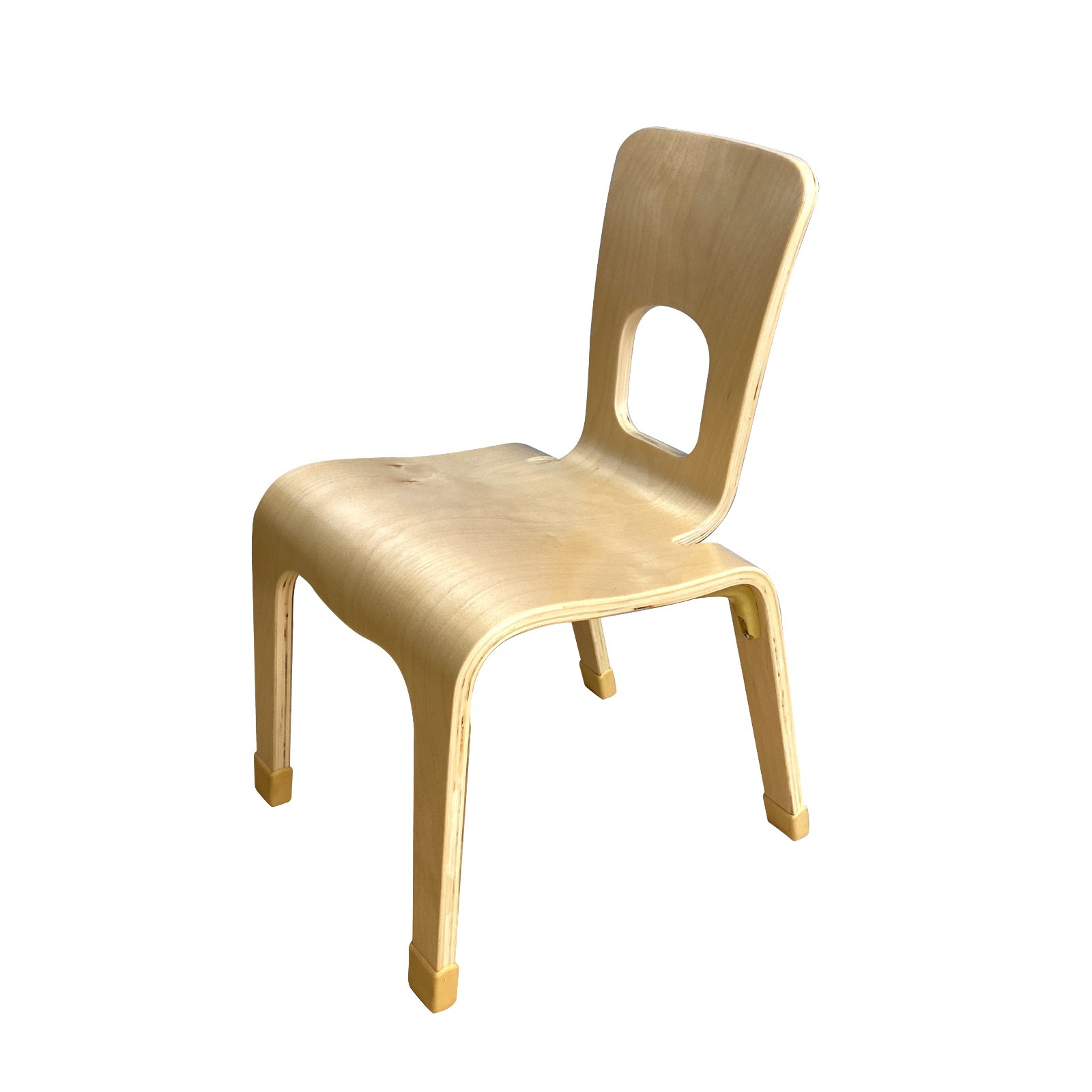 wooden curved chair