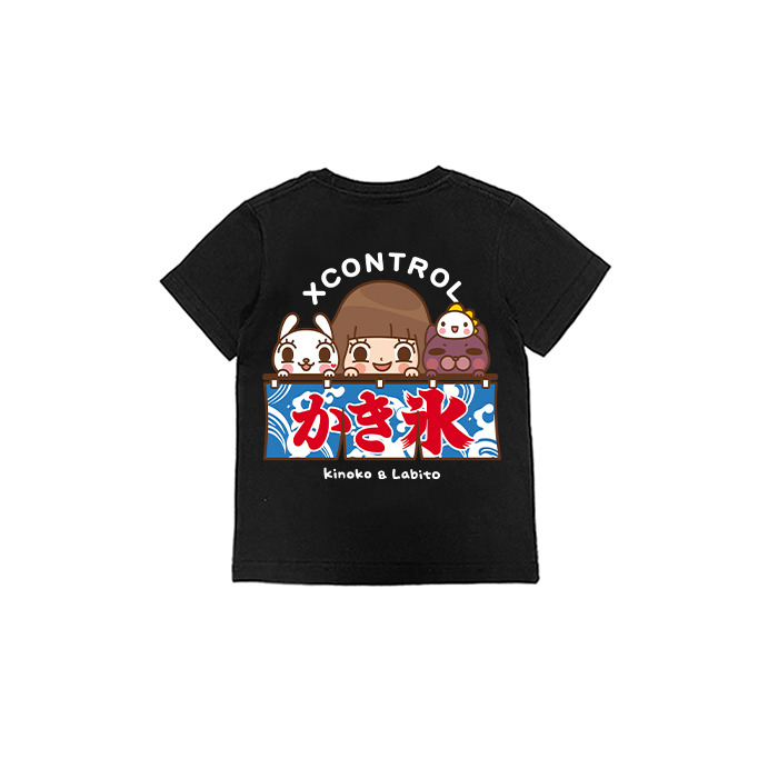 XCTRLx香菇妹日本冰室童裝短T-黑