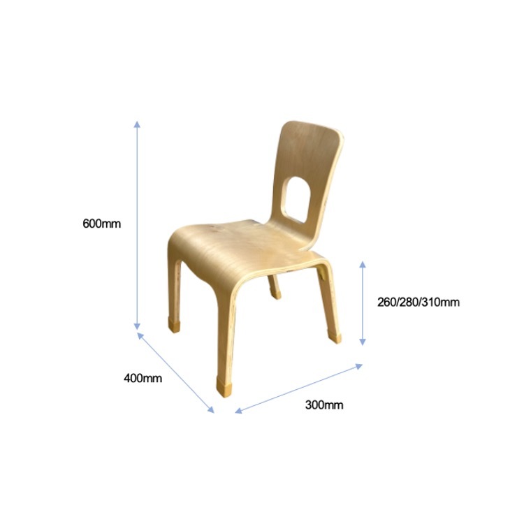 Children Wooden Chair (Curved), Classic