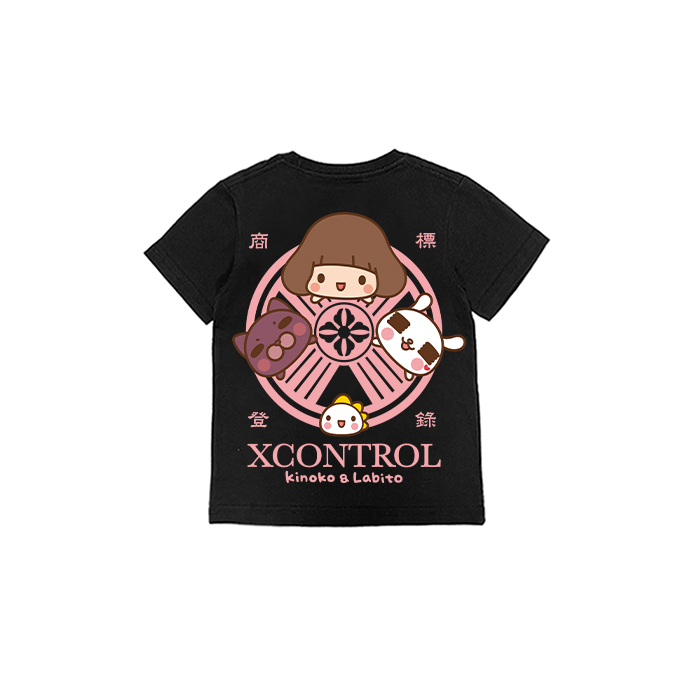 XCTRLx香菇妹聯名大集合童短T-黑