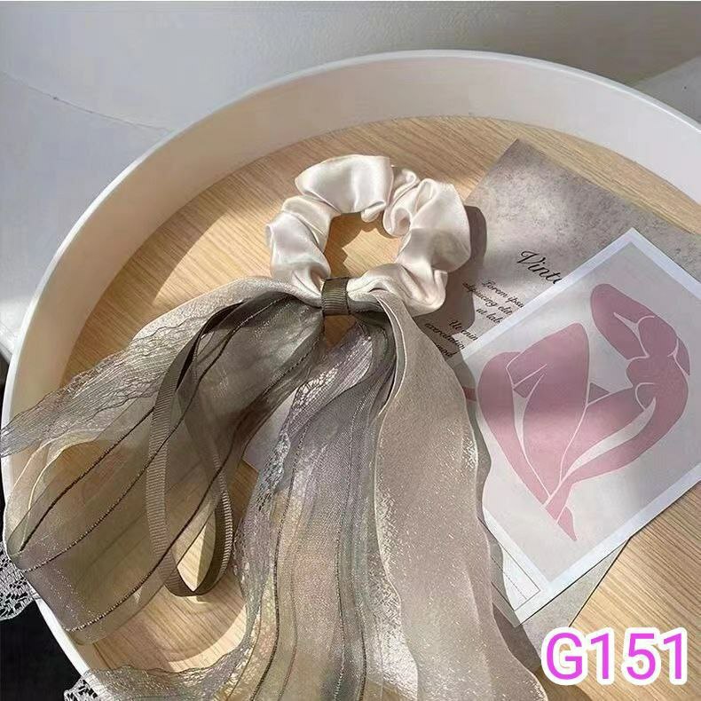 超仙蝴蝶结 网纱飘带优雅气质大肠发圈发绳