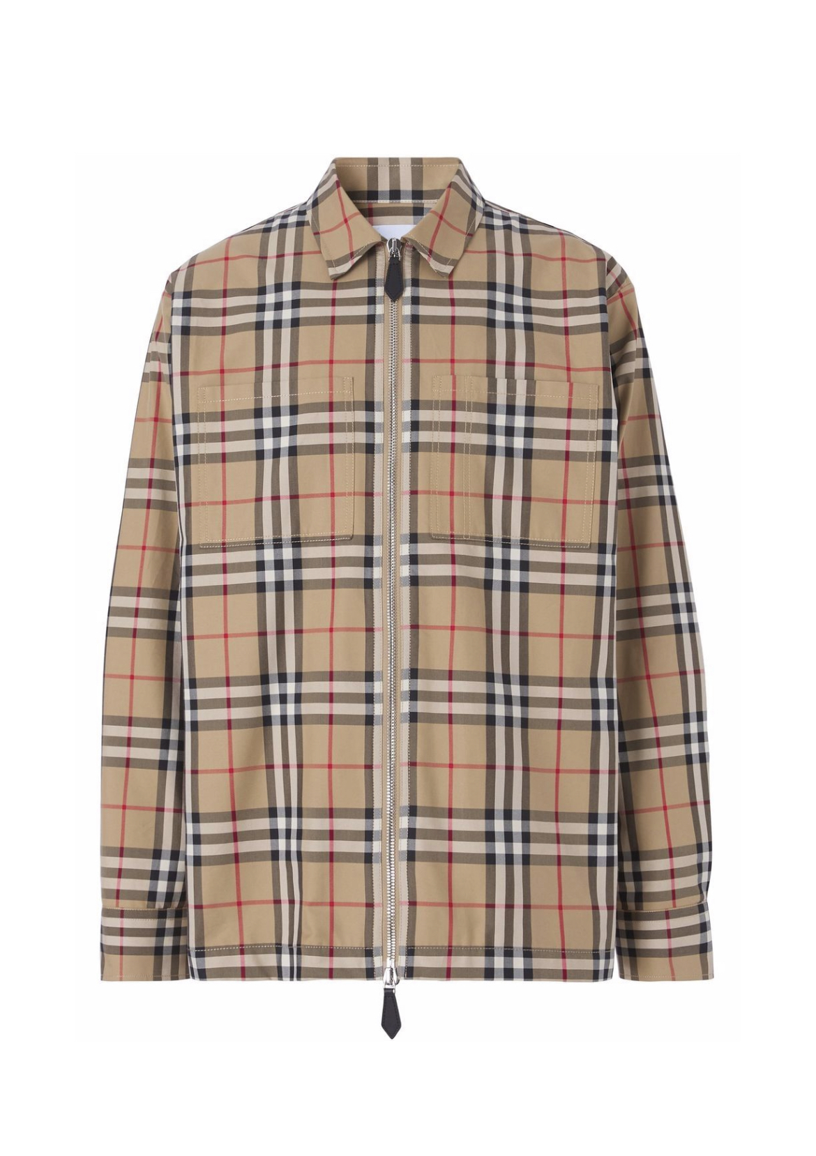 Burberry monster graphic print check zip up jacket