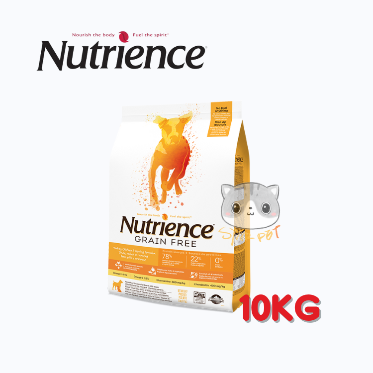 Nutrience GRAIN FREE Turkey & Chicken & Herring Dog Food 10kg (22lbs)