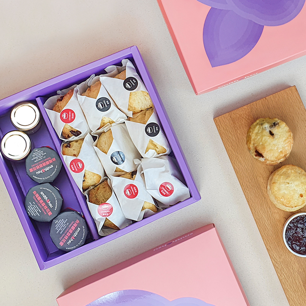 【經典組合】九Scone司康 荔枝蜂蜜禮盒組 | 原味/蔓越莓(9入/盒)