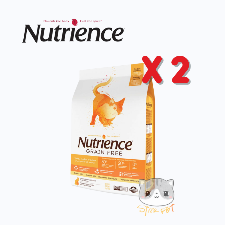 Nutrience GRAIN FREE Turkey & Chicken & Herring Cat Food 2.5kg(5.5lbs) x 2