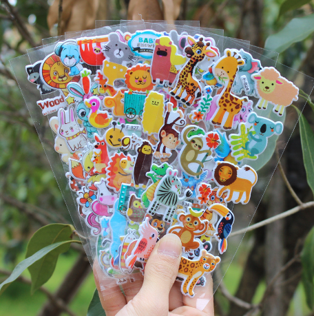 卡通贴纸3D立体泡泡 10张一套 款式随机