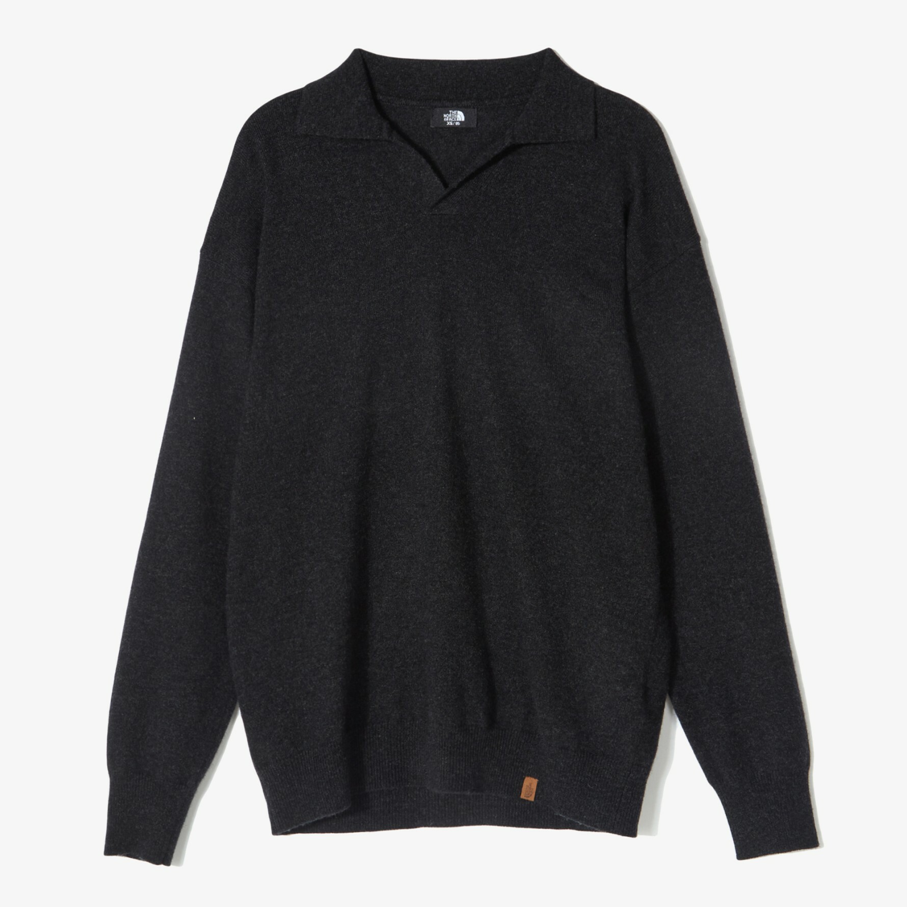 THE NORTH FACE CASHMERE POLO衫 SWEATER 長袖 黑 NT7QN50A