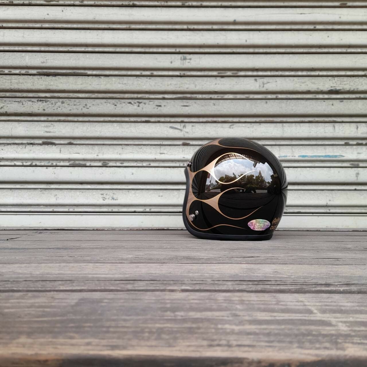 GALLOP 彩繪 月火 烏晶黑 3/4罩 復古帽