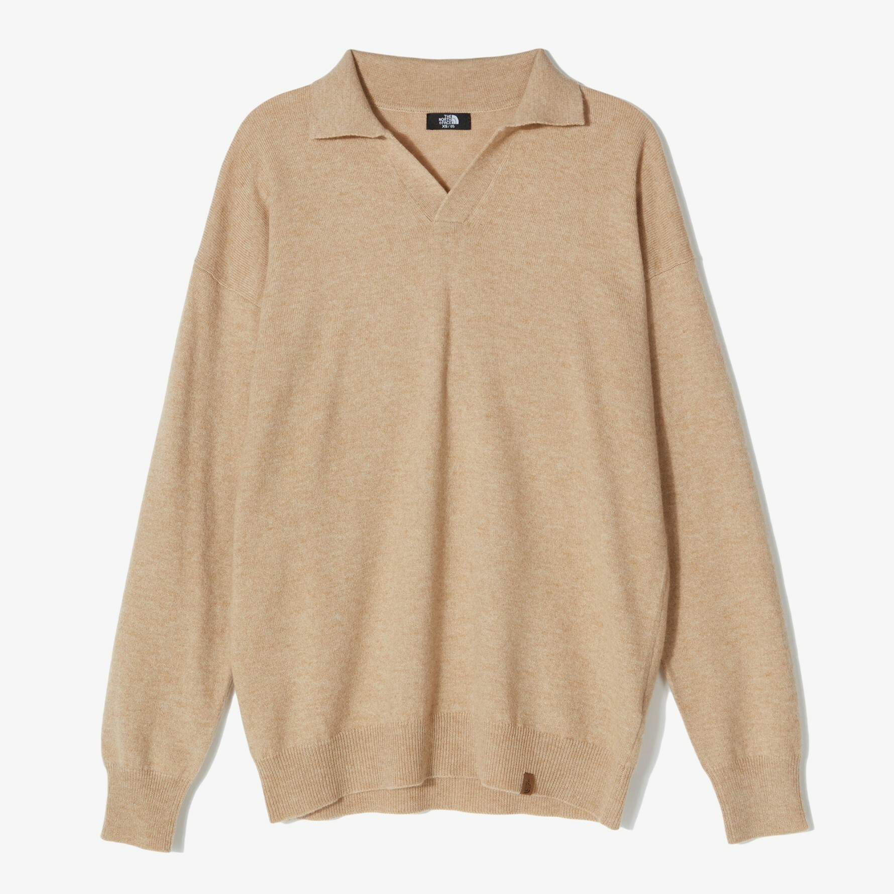 THE NORTH FACE CASHMERE POLO衫 SWEATER 長袖 米色 NT7QN50B