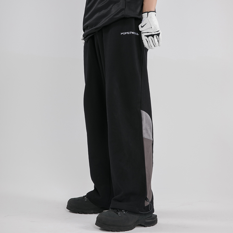 PUPILtravel 22SE 運動毛圈衛衣麂皮拼接拉鍊束口褲