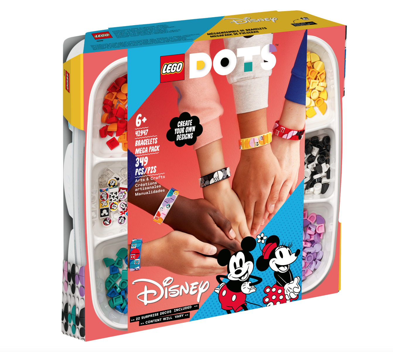 [飛米樂高積木磚賣店] LEGO 41947 DOTS-豆豆手環超值組-米奇和他的朋友們