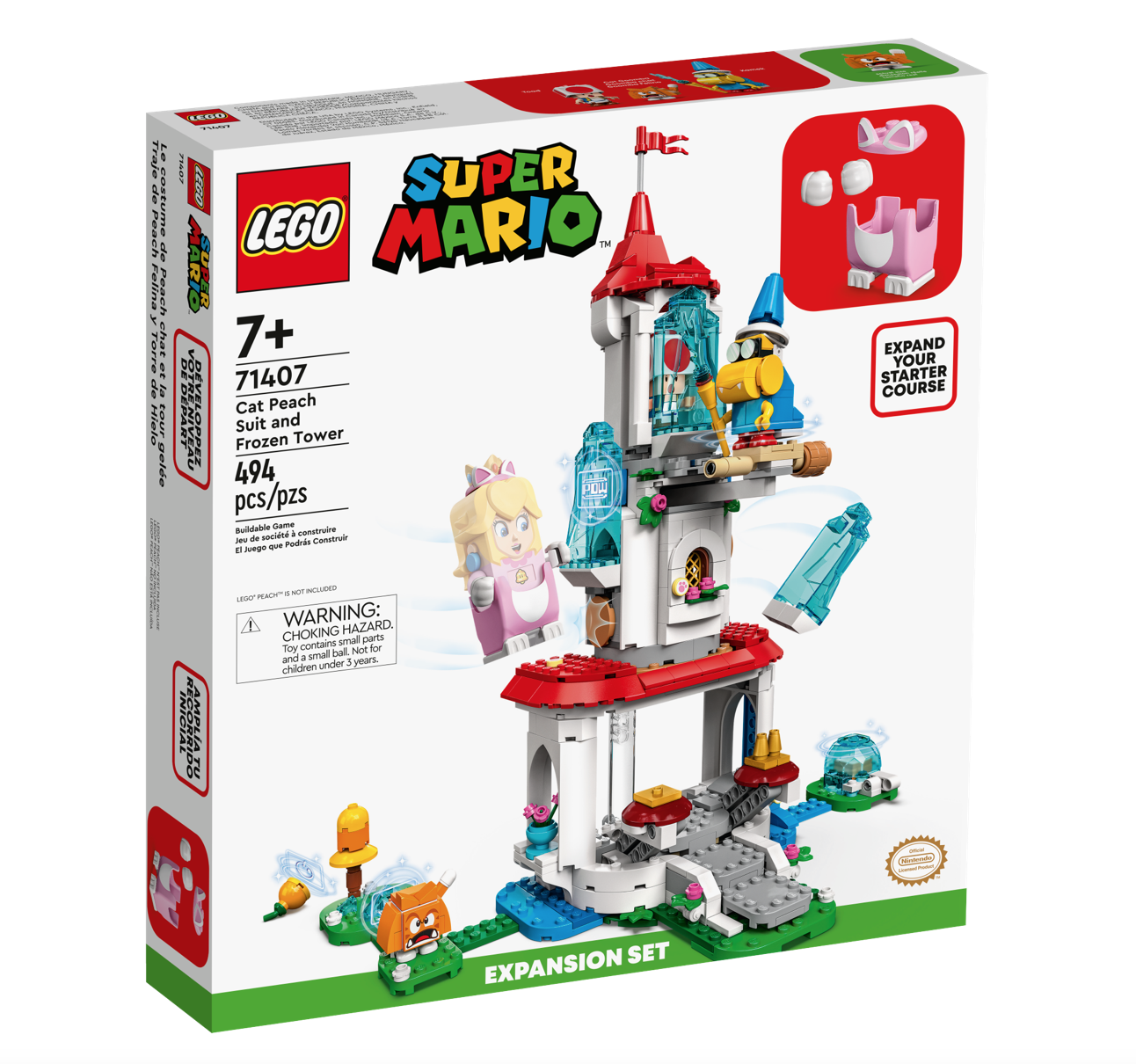 [飛米樂高積木磚賣店] LEGO 71407 Mario-貓咪碧姬公主服與冰凍塔