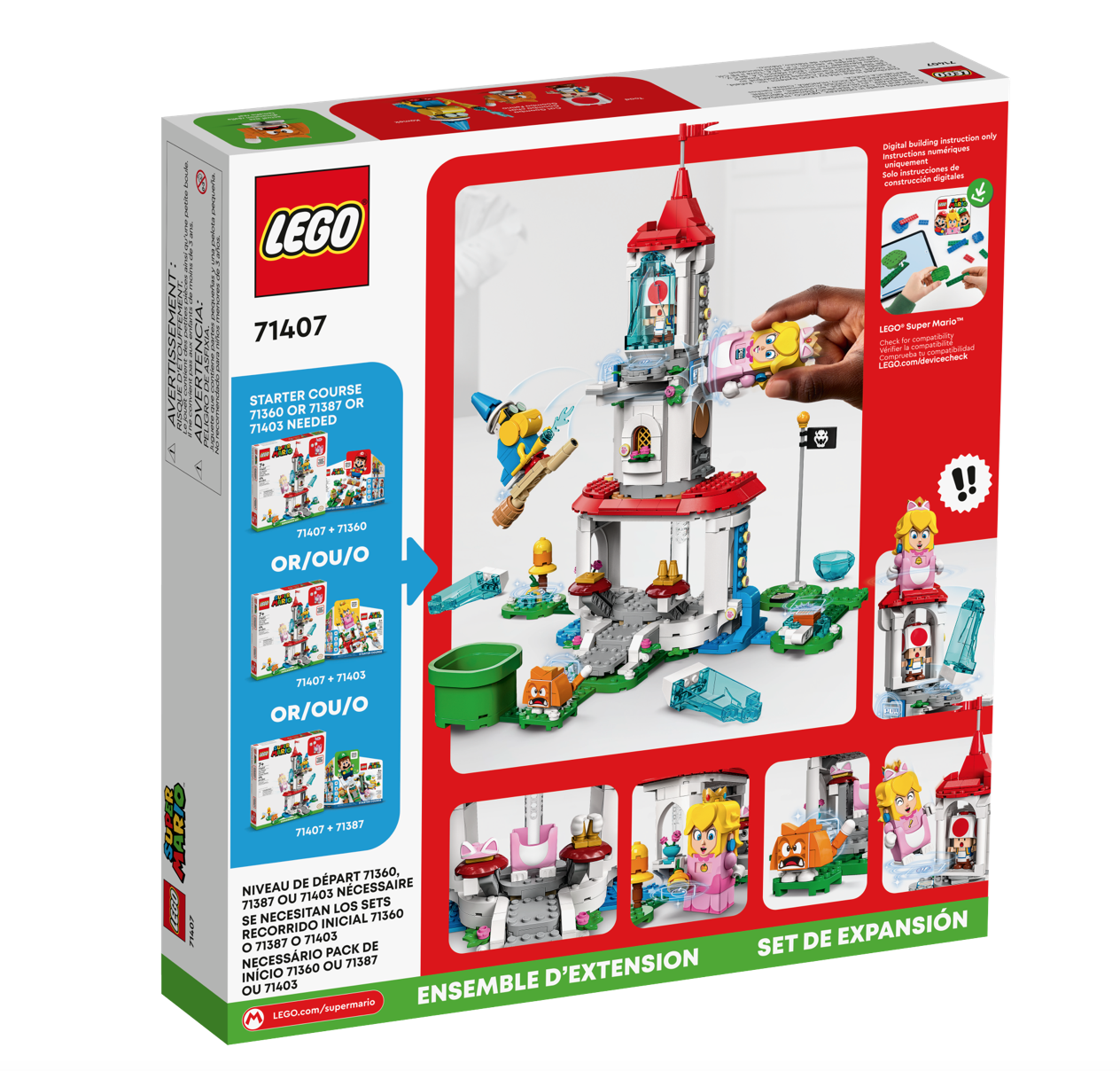 [飛米樂高積木磚賣店] LEGO 71407 Mario-貓咪碧姬公主服與冰凍塔