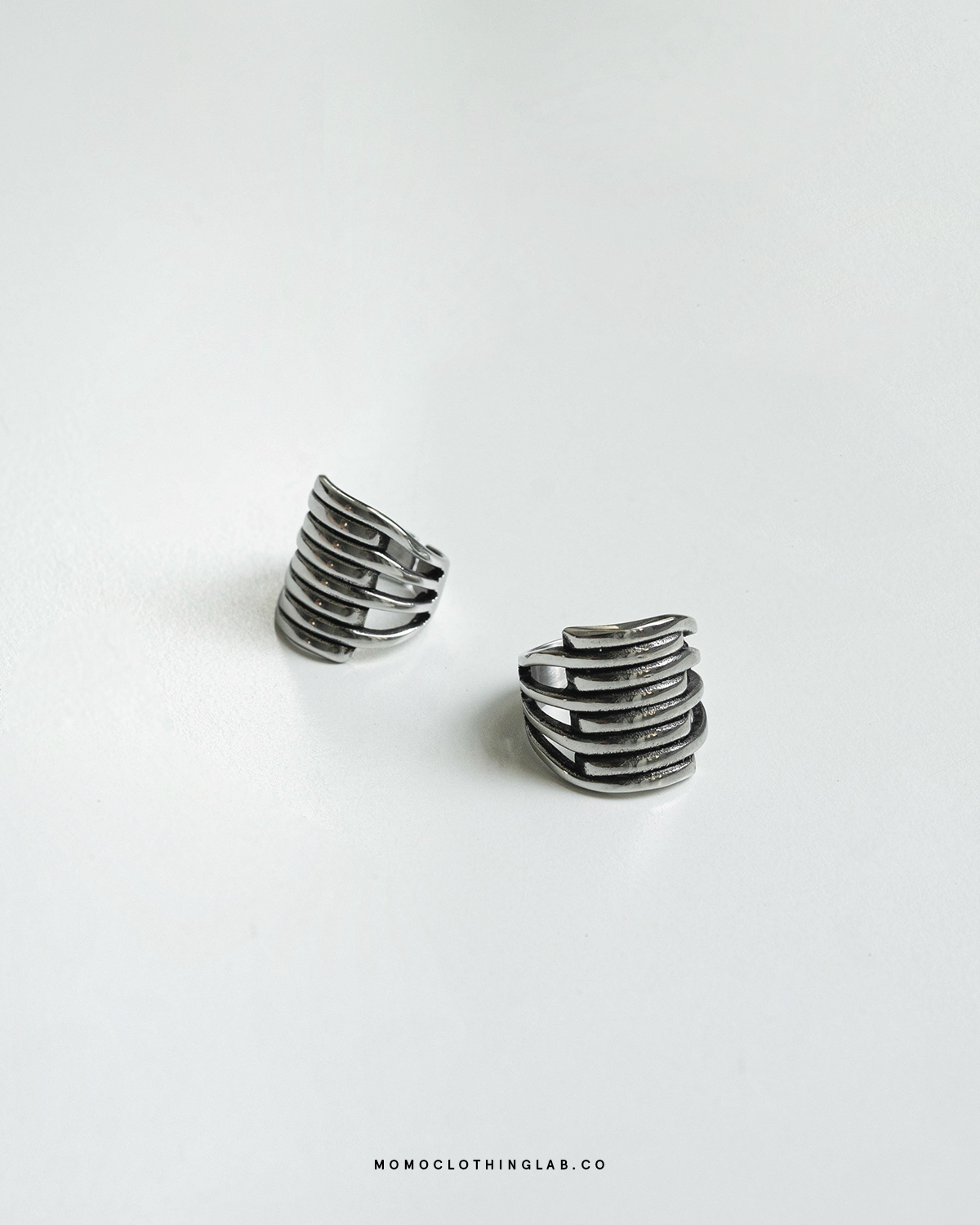 #現貨 (ACCR531) 鋼戒 層次多槓寬面戒