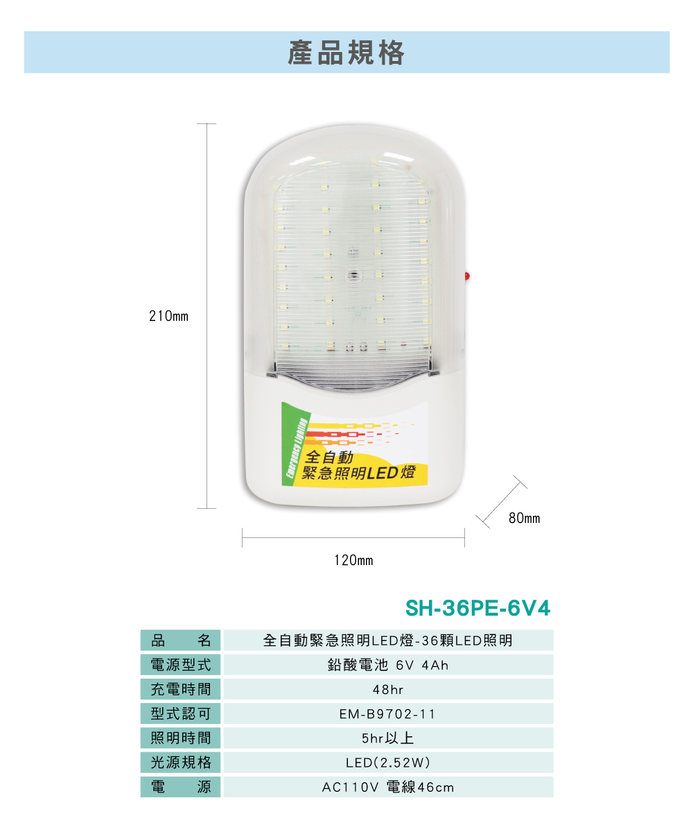正德防火,熊心安緊急照明燈商品說明通過消防署認證