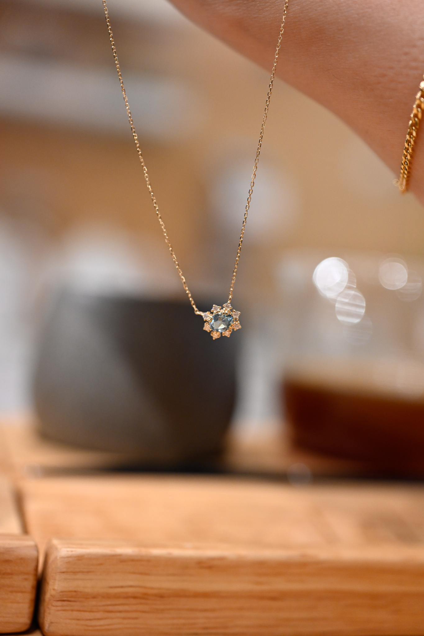 18K Kechi Aquamarine Diamond Necklace