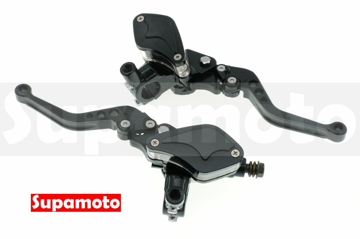 -Supamoto- 透明 雙碟 總泵 主缸 彩鈦 拉桿 側推 油壺 總成 油杯 通用 改裝 鋁合金