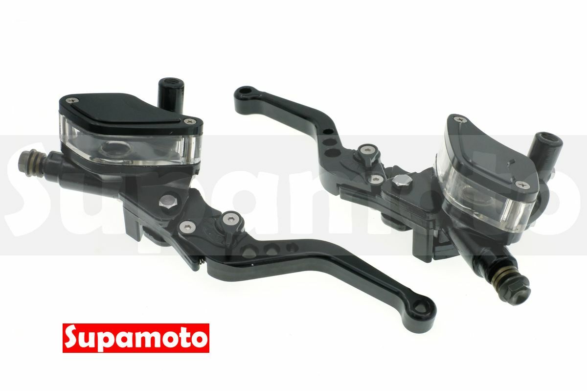 -Supamoto- 透明 雙碟 總泵 主缸 彩鈦 拉桿 側推 油壺 總成 油杯 通用 改裝 鋁合金