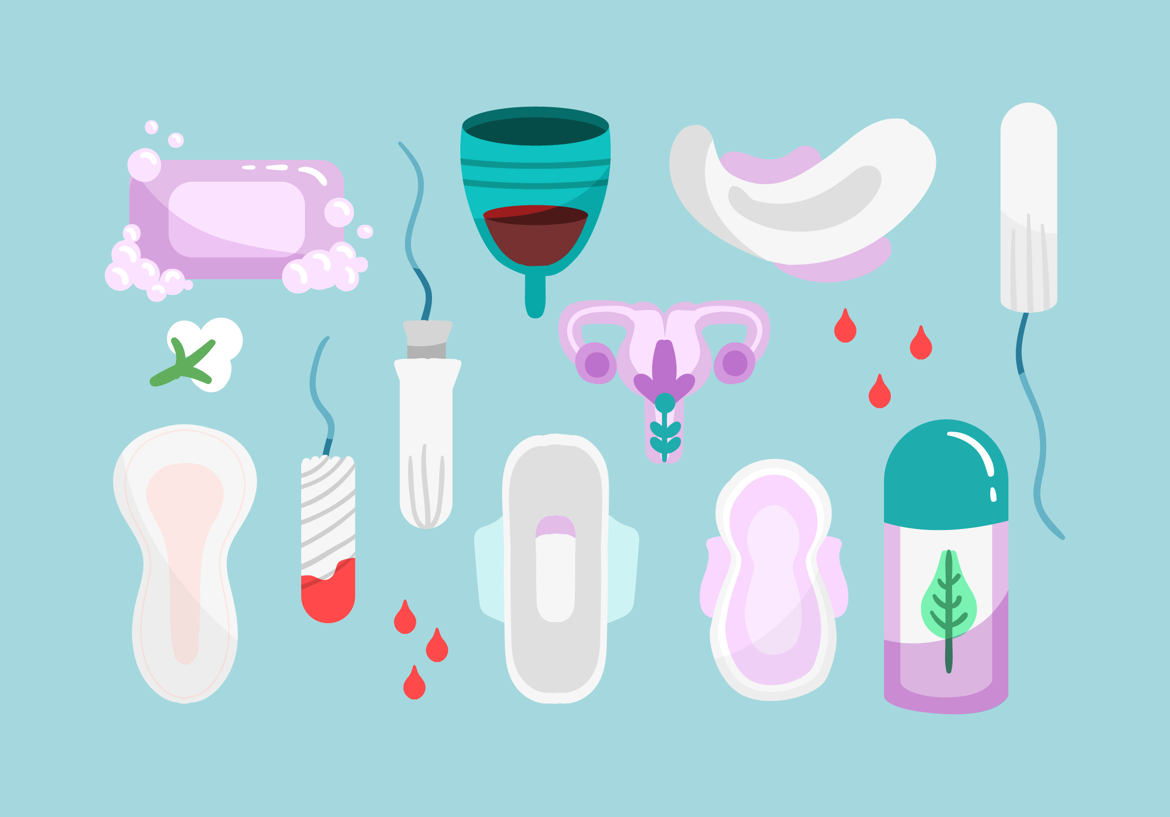 女性衛生用品選擇-棉條，衛生棉，月亮杯
