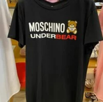 [S] MOSCHINO UNDERWEAR UNDERBEAR T-SHIRT,BLACK, ZT1916-9003-0555 (SM211)