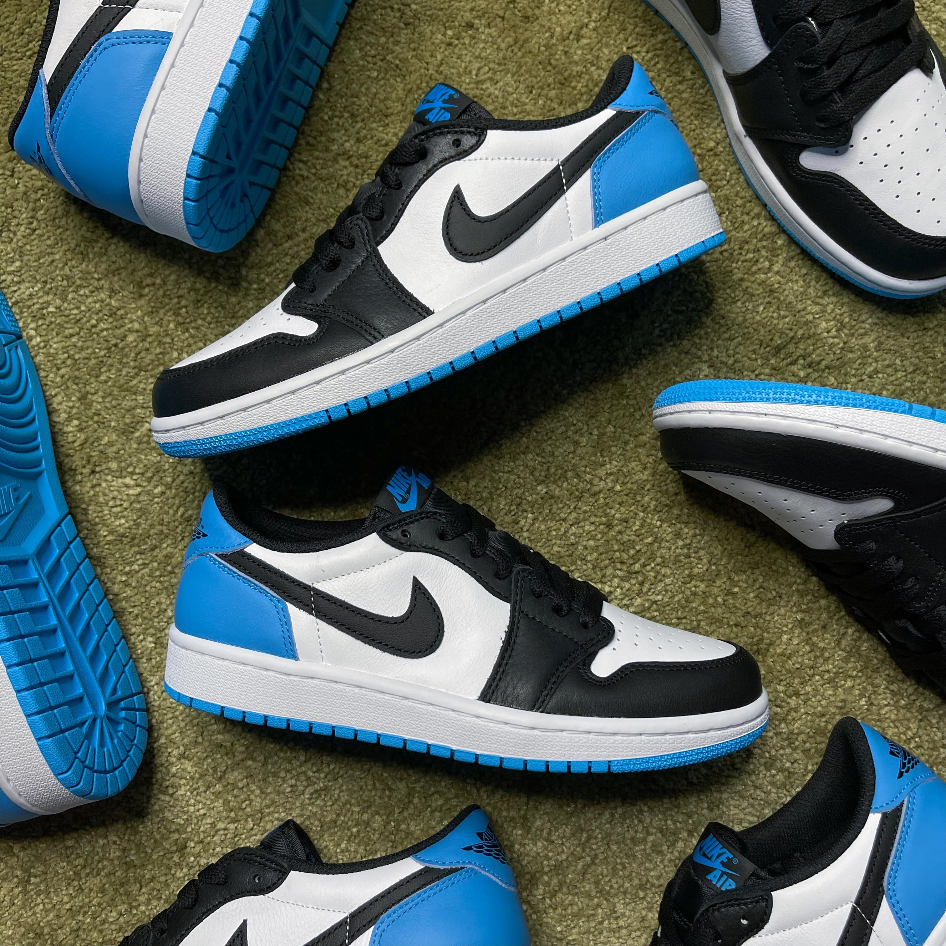 AIR JORDAN 1 RETRO LOW OG 白藍 黑頭 小閃電 AJ1 女鞋 CZ0775-104