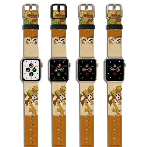 迪士尼 Disney-Apple Watch錶帶-皮革系列-鋼牙與大鼻 Chip 'n Dale
