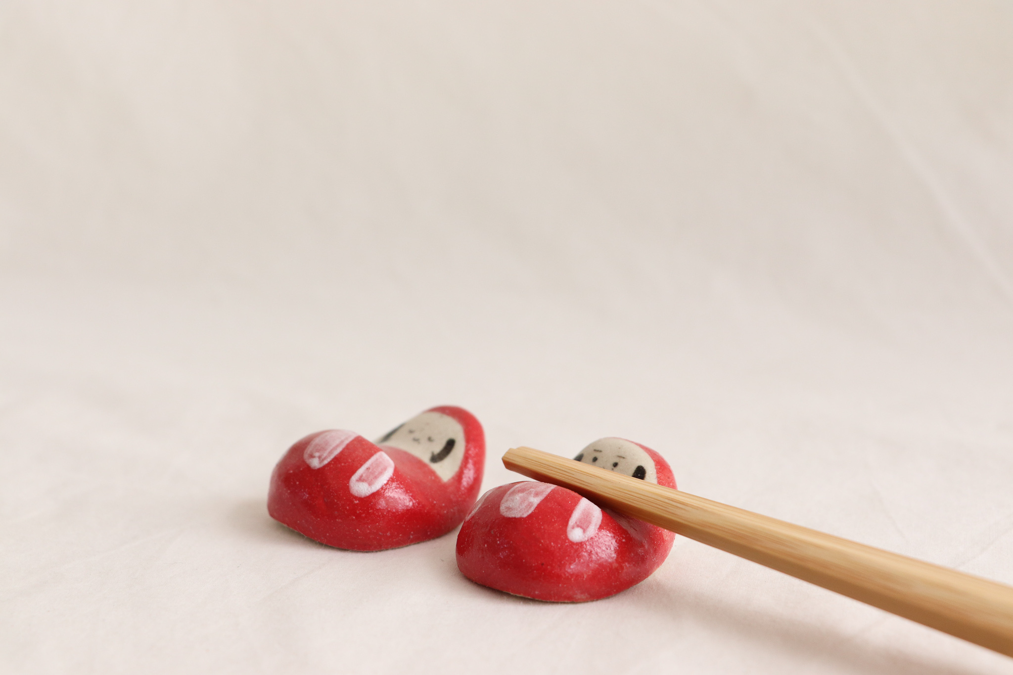 會津本鄉燒 達摩筷架-不挑款