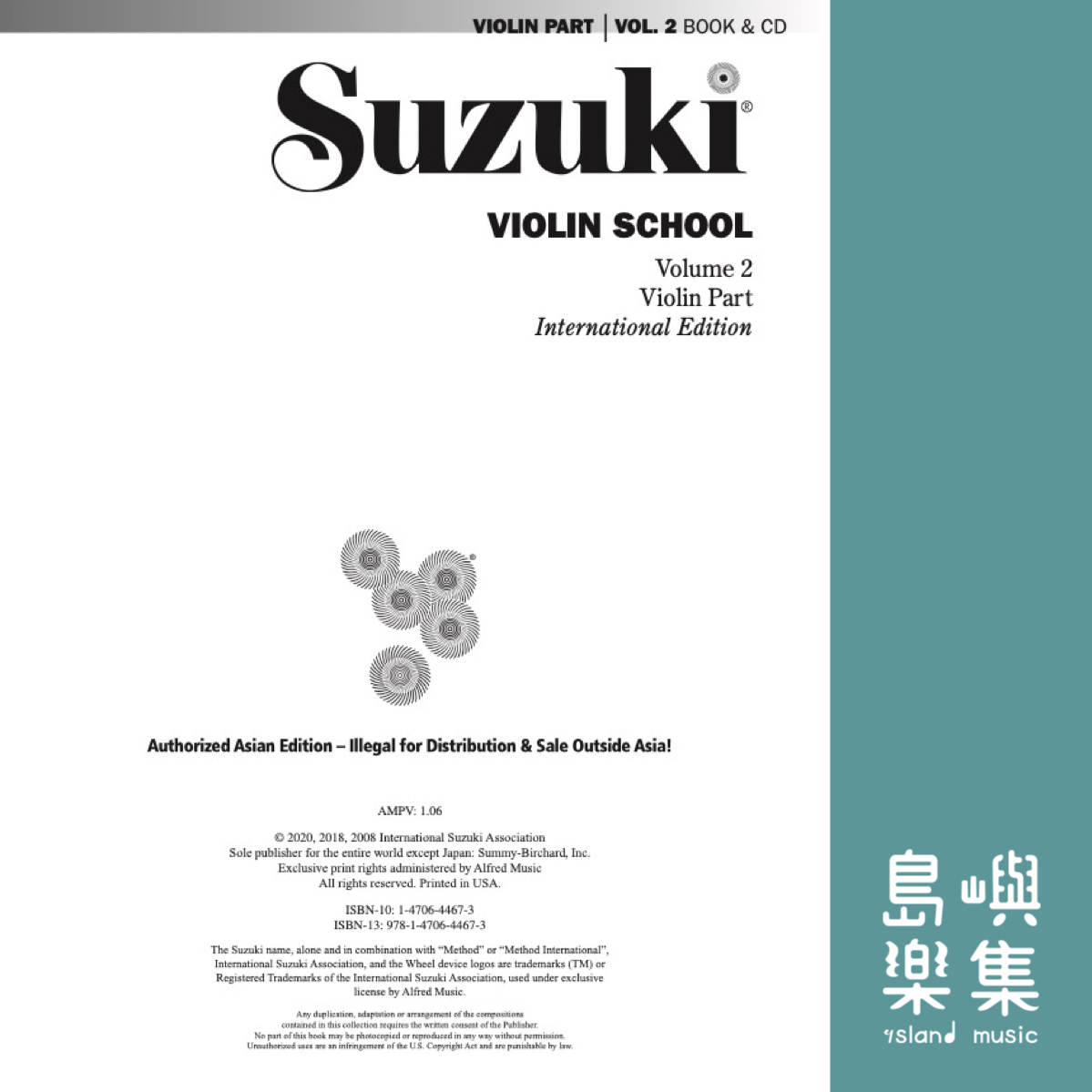 Suzuki Violin School, Volume 2 (Asian Edition) BK&CD