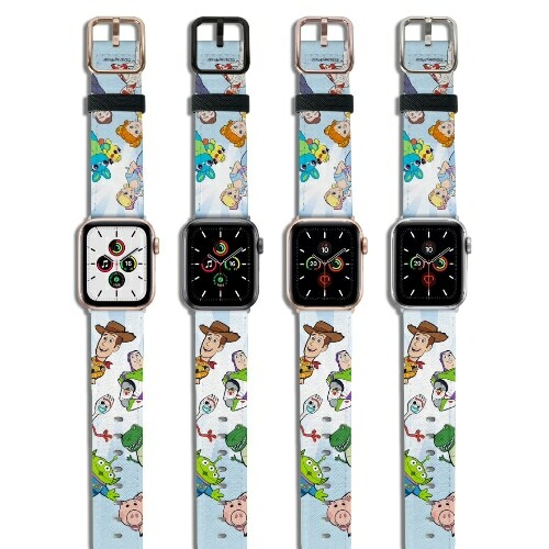 迪士尼 Disney-Apple Watch錶帶-皮革系列-淺藍反斗奇兵