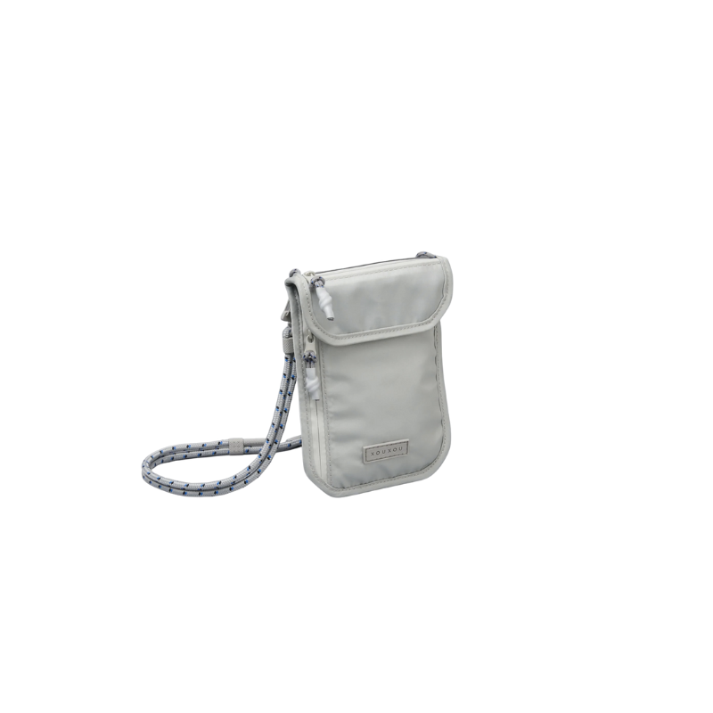 XOUXOU - ECONYL® 尼龍斜背小物包 - 石灰色