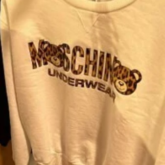 [S] MOSCHINO UNDERWEAR LOGO SWEATSHIRT,WHITE, ZB1708-9034-0001 (SM213)
