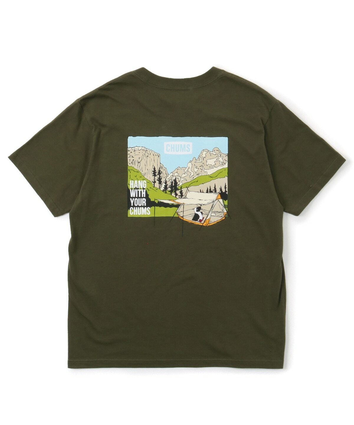 Chums Mountain Logo 純綿 T-shirt CH01-1967 (前後Logo)