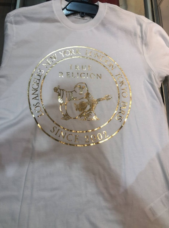 [S] TRUE RELIGION SS STAMP BUDDHA TEES,WHITE, 106346-WHITE [FINAL SALE]  (STR54)