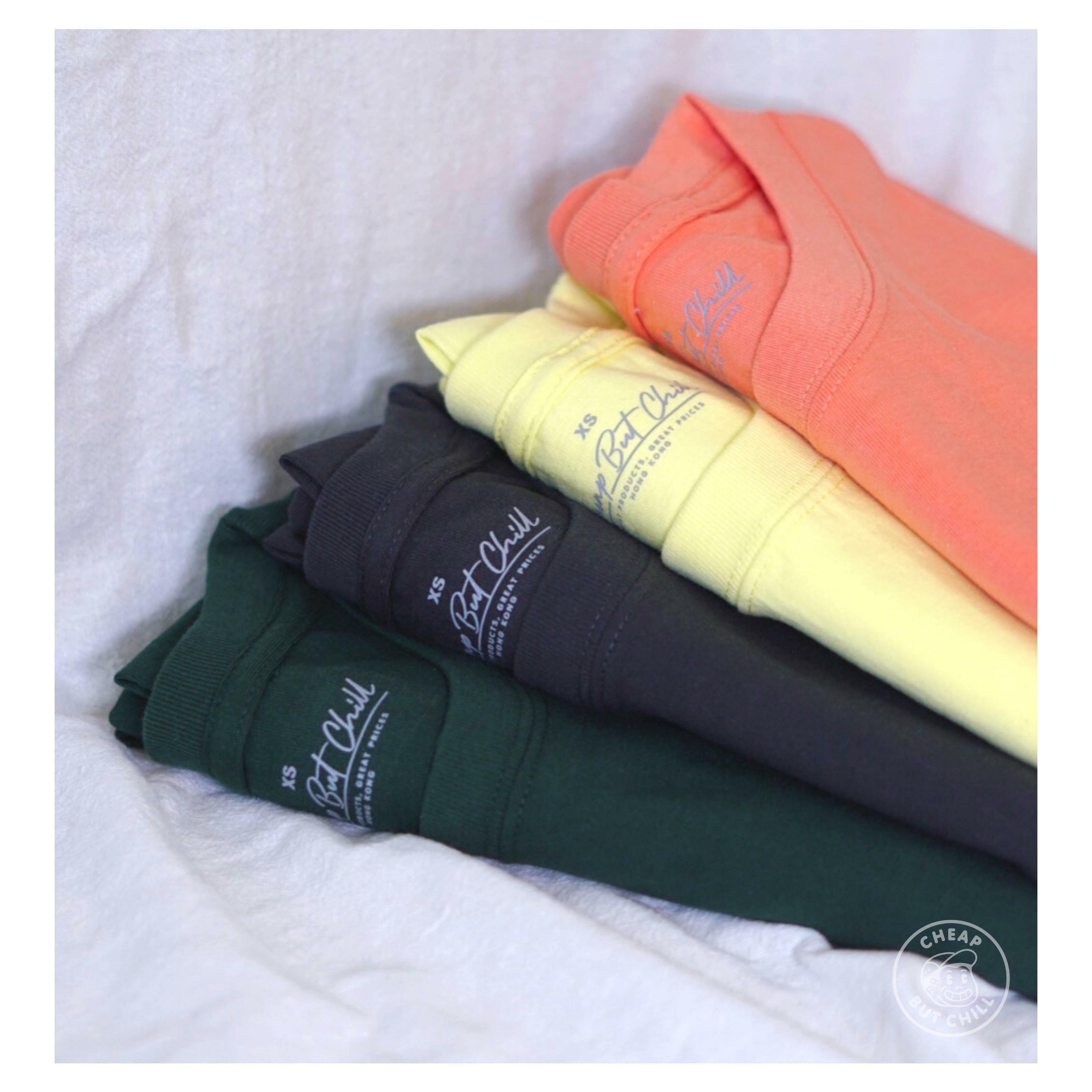 250g TEE ✦ CheapbutChill 美式無縫筒Tee (短袖) － 新色系