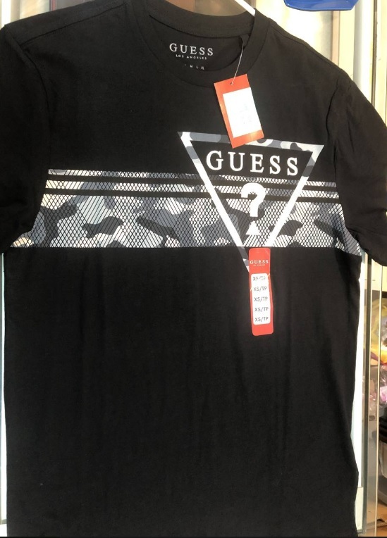 [S] GUESS PEKAH CAMO LOGO CREW,JET BLACK, X91I27RI7R1-JBLK (SGU96)